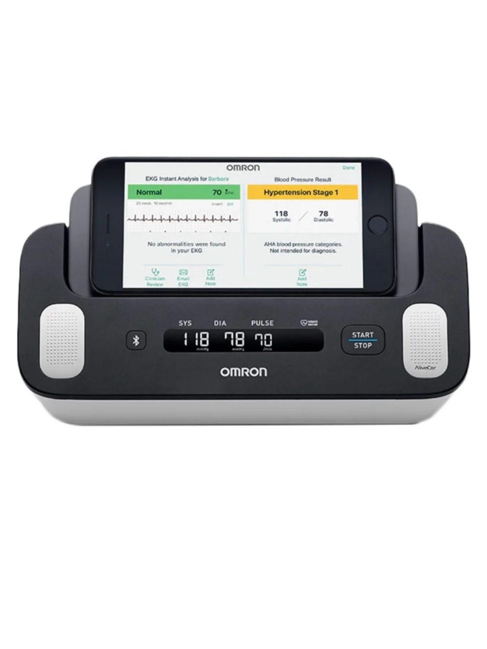 OMRON EKG & Upper-Arm Blood Pressure Monitor - White & Black / Retails for $315